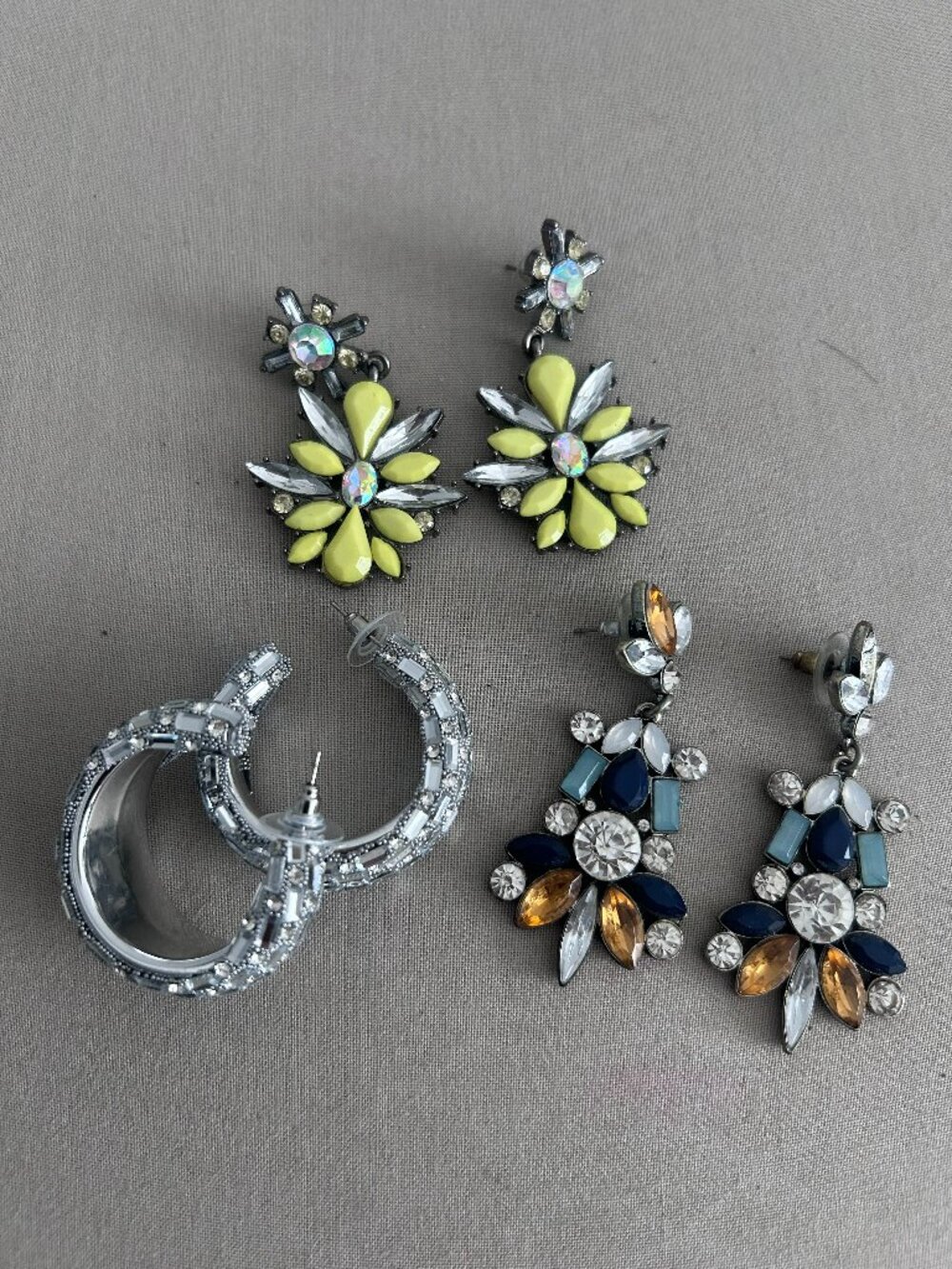 Colorful Rhinestone Statement Earring Bundle